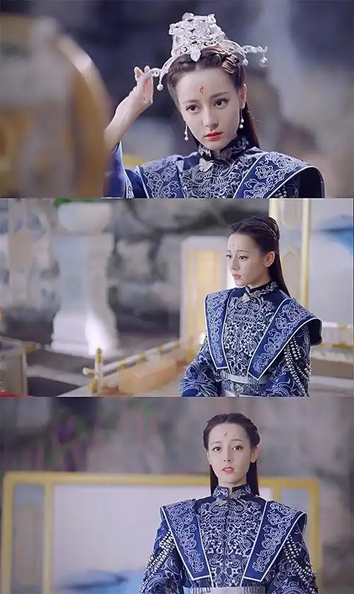 迪丽热巴9个剧新娘造型你是我的荣耀甜美三生三世枕上书紫色嫁衣超