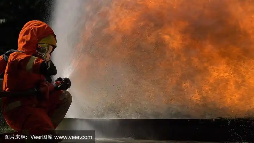 消防员,水,火焰,停止手势,风格