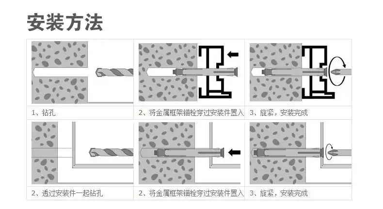 窗式壁虎 镀铁锌沉头十字膨胀螺丝 门窗拉爆膨胀螺丝 m8m10 m10*152