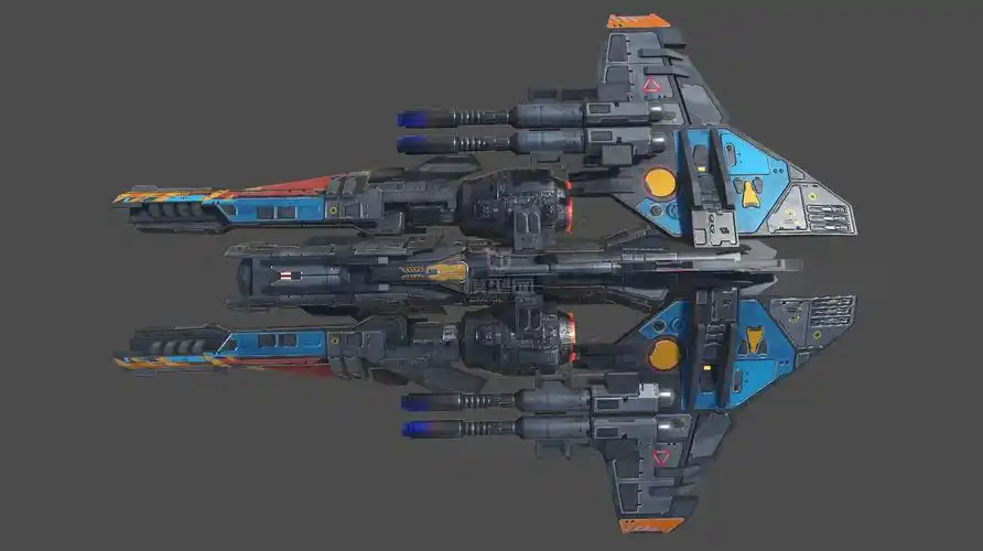 科幻战斗机轰炸机2_liang1003567551作品_人物机器人/机甲_cg模型网